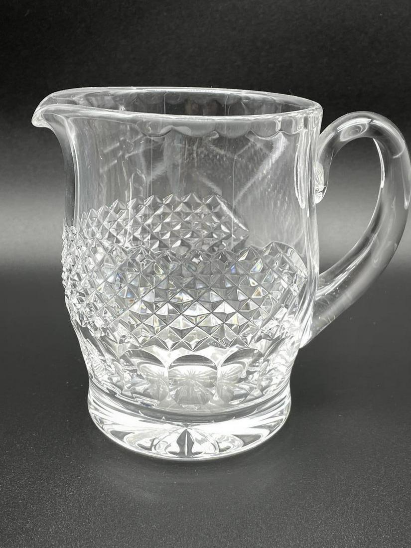 VINTAGE CLEAR CUT CRYSTAL GLASS PITCHER 6" (1 of 2)