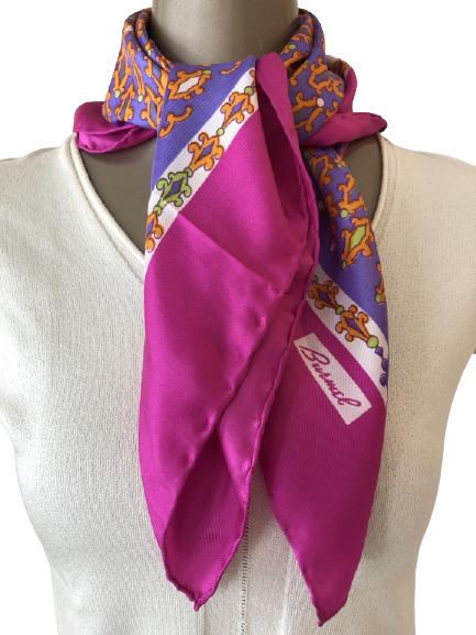 VINTAGE BURMEL 26" ITALIAN SILK SCARF (1 of 5)