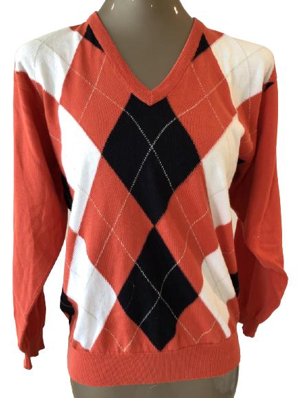VINTAGE BALLANTYNE WOOL ARGYLE SWEATER SIZE 40 (1 of 5)