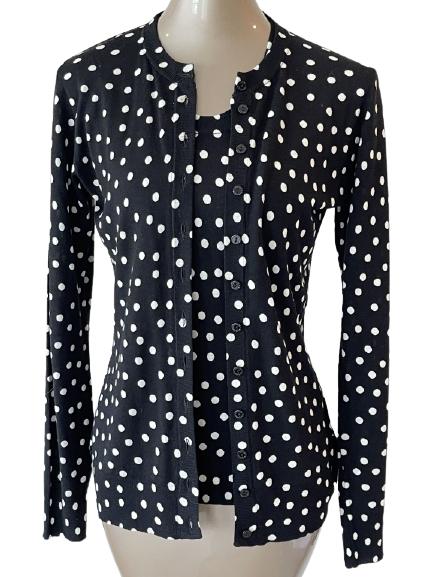 DOLCE & GABANNA BLACK/WHITE POLKA DOT TWIN SET (1 of 4)