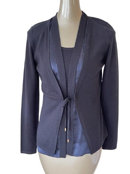 ESCADA ELEGANT BLACK TWIN SET SZ S: ESCADA ELEGANT BLACK TWIN SET SZ S -VERY GOOD PREOWNED CONDITION