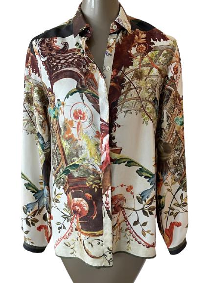 ETRO ITALY FLORAL DESIGNER BLOUSE SZ 40 (1 of 3)