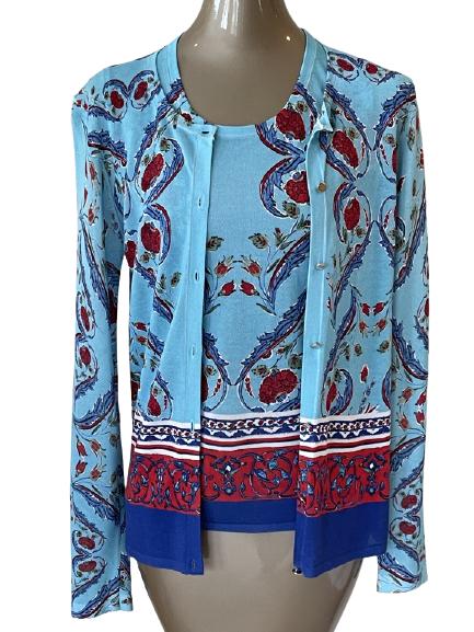 ESCADA BLUE DESIGNER TWIN SET SZ S (1 of 3)