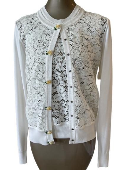 DESIGNER WHITE ILET TWIN SET SZ S (1 of 3)