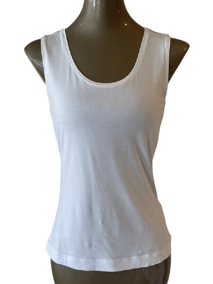 ESCADA DESIGNER WHITE TANK TOP SZ S: ESCADA DESIGNER WHITE TANK TOP SZ S -VERY GOOD PREOWNED CONDITION