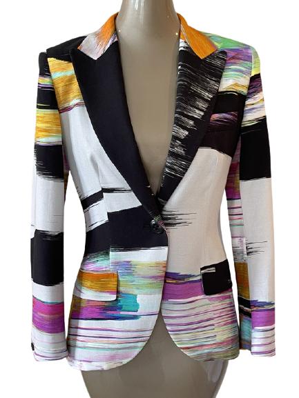 ESCADA DESIGNER MULTI COLORED JACKET SZ 36: ESCADA DESIGNER MULTI COLORED JACKET SZ 36 -VERY GOOD PREOWNED CONDITION
