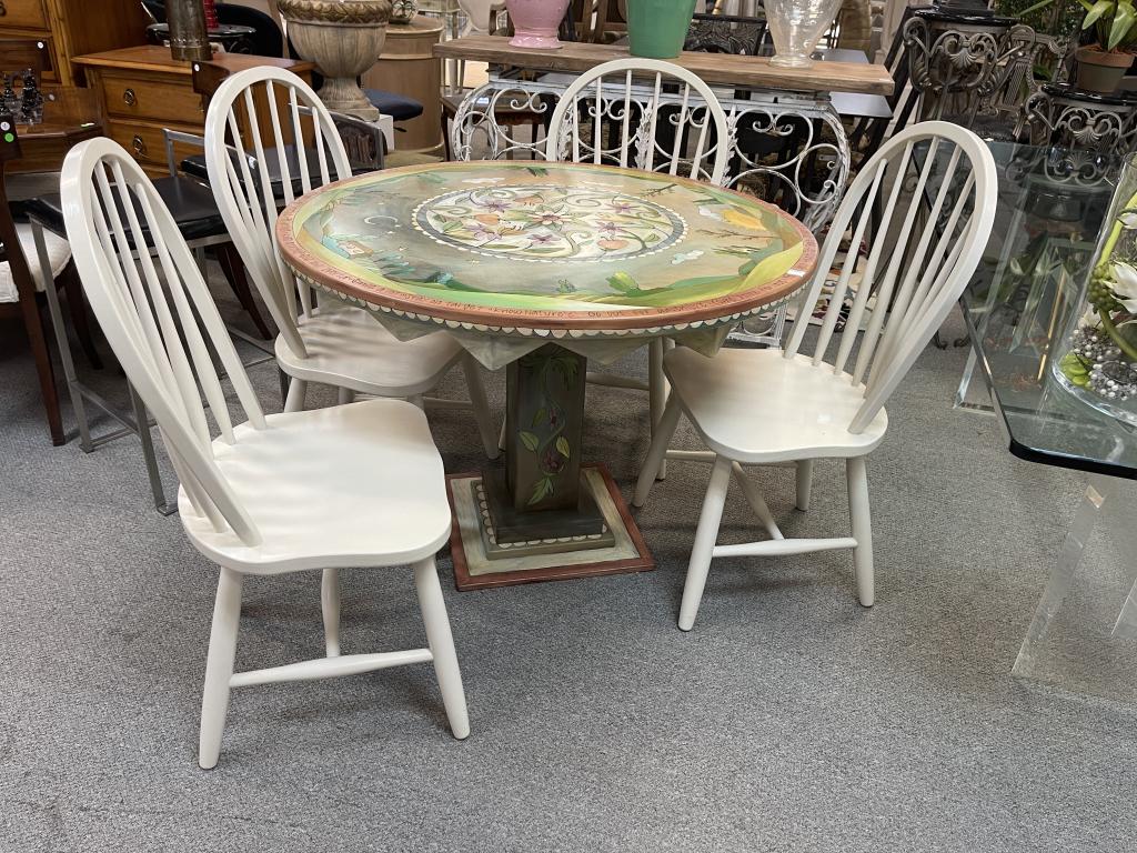 STICKS HANDPAINTED COTTAGECODE DINING SET (1 of 4)