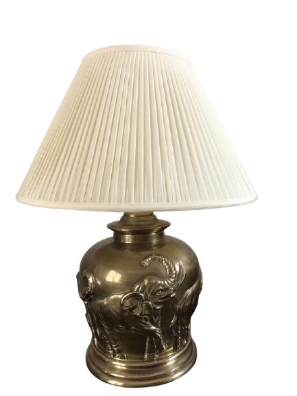 Vintage Frederick Cooper Style Brass Elephant Lamp