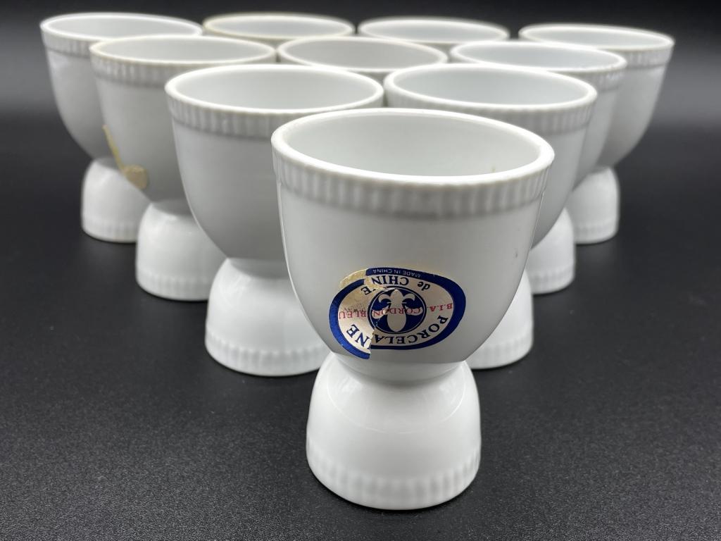 10 VINTAGE MID CENTURY BIA CORDON BLEU EGG CUPS (1 of 3)