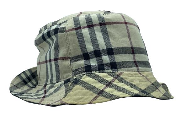 VINTAGE BURBERRY CLASSIC PLAID RAIN HAT SZ M (1 of 5)