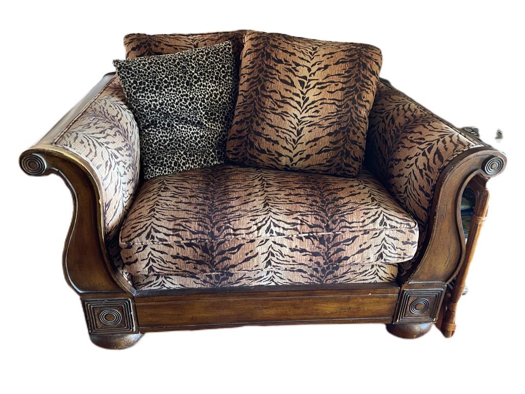 TOMMY BAHAMA STYLE TIGER PRINT CHAIR (1 of 2)