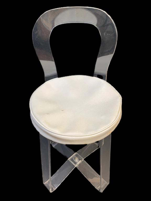 VINTAGE RIALTO MODERN LUCITE STOOL 28" (1 of 8)