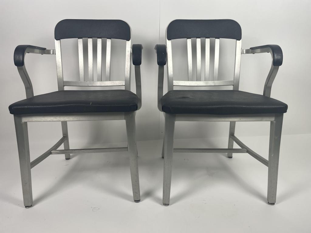 PAIR OF EMCO GENERAL FIREPROOF ARM CHAIRS (1 of 9)