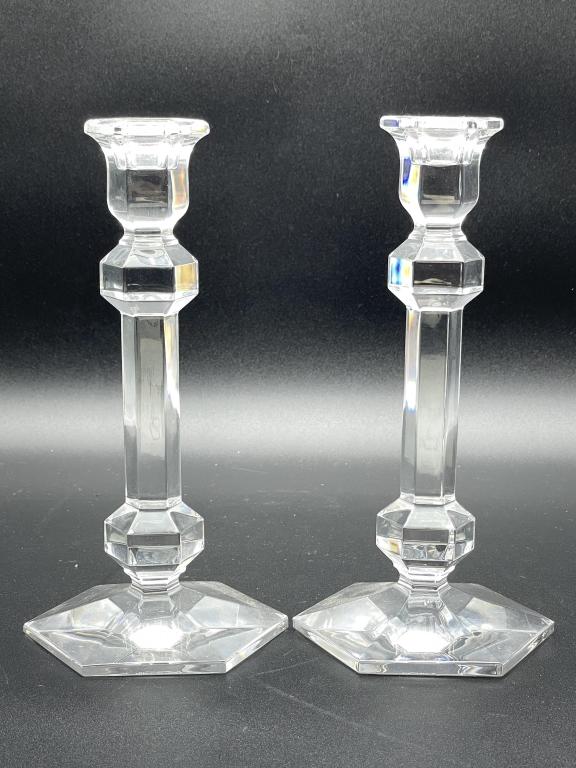 VINTAGE WATERFORD CRYSTAL CANDLESTICKS 9.5" (1 of 6)