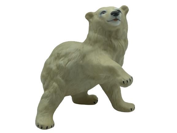 VINTAGE CYBIS POLAR BEAR FIGURINE 5": VINTAGE CYBIS POLAR BEAR PORCELAIN FIGURINE | COLLECTIBLE BEARS ANIMALS FIGURINES SCULPTURES - 5" X 5" X 4" APPROX-VERY GOOD CONDITION -DP811221