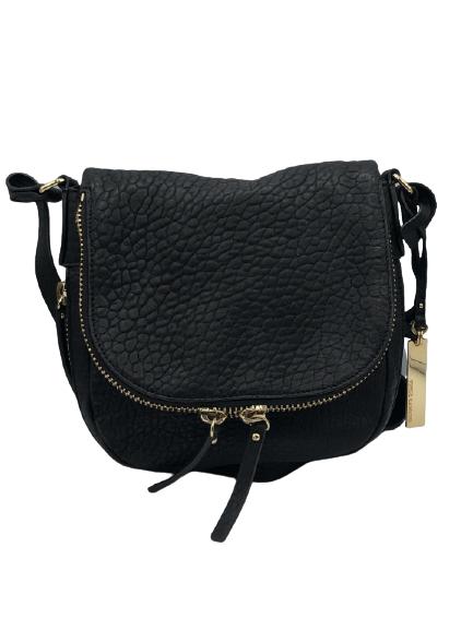 VTG VINCE CAMUTO BLACK EMBOSSED ZIPPER CROSSBODY (1 of 9)