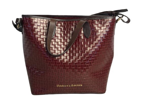 VTG DOONEY & BOURKE LILLIANA WOVEN LEATHER TOTEBAG (1 of 8)