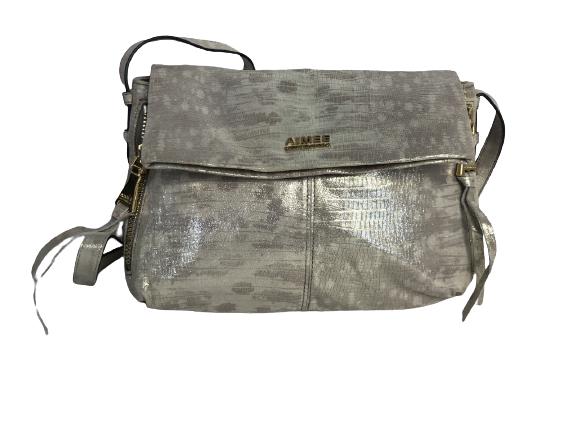 VTG AIMEE KESTENBERG SILVER METALLIC SHOULDER BAG (1 of 9)
