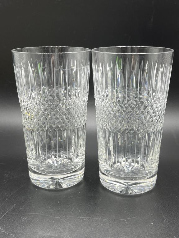 SET OF 2 ST LOUIS CRYSTAL STYLE TALL HIGHBALL GLA (1 of 4)