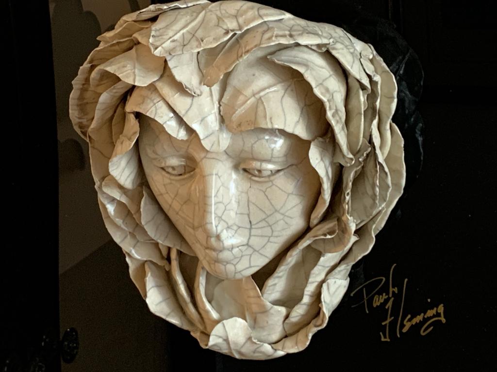 PAUL FLEMING ART NOUVEAU LADY CERAMIC WALL ART (1 of 2)