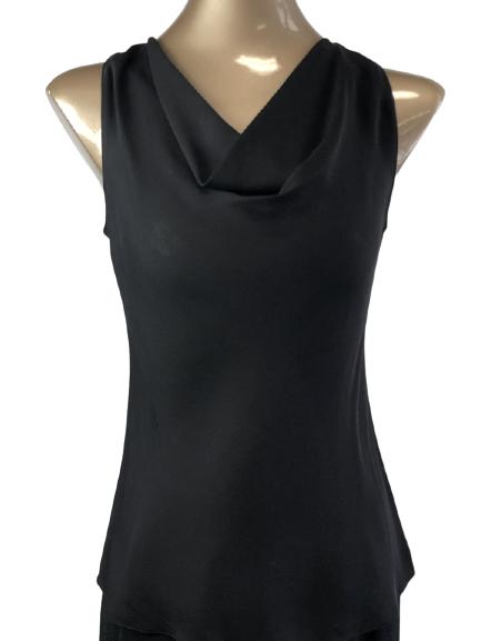 VTG EMANUEL UNGARO BLACK SILK BLOUSE SIZE 6/40 (1 of 3)