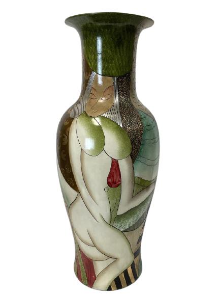 LARGE ABSTRACT FIGURAL VASE 36" (1 of 6)