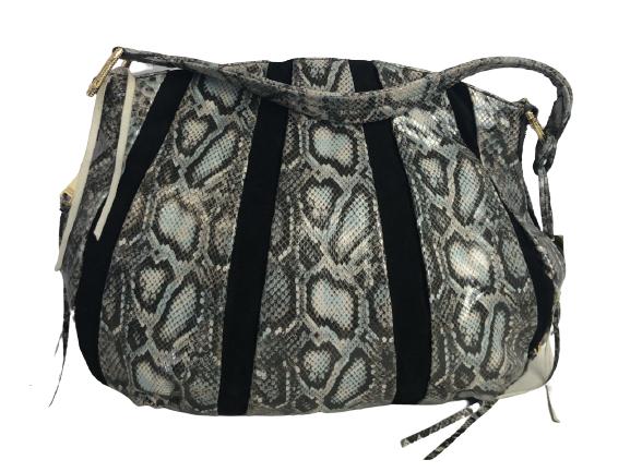 AIMEE KESTENBERG GRAY FAUX PYTHON LEATHER BAG (1 of 6)