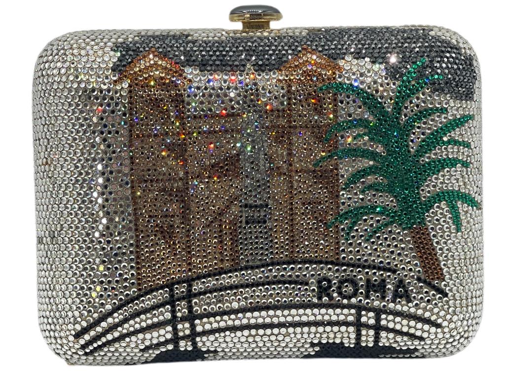 RARE JUDITH LEIBER ROMA CLUTCH HANDBAG (1 of 8)