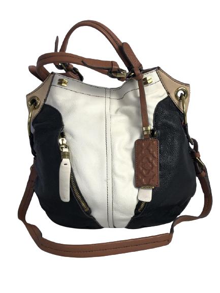 VINTAGE OR YANY COLOR BLOCK HANDBAG (1 of 9)