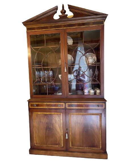 CUSTOM MADE BURLWOOD CHINA BAR CABINET (1 of 2)