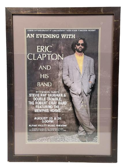 ERIC CLAPTON STEVIE RAY VAUGHN LAST CONCERT POSTER (1 of 4)