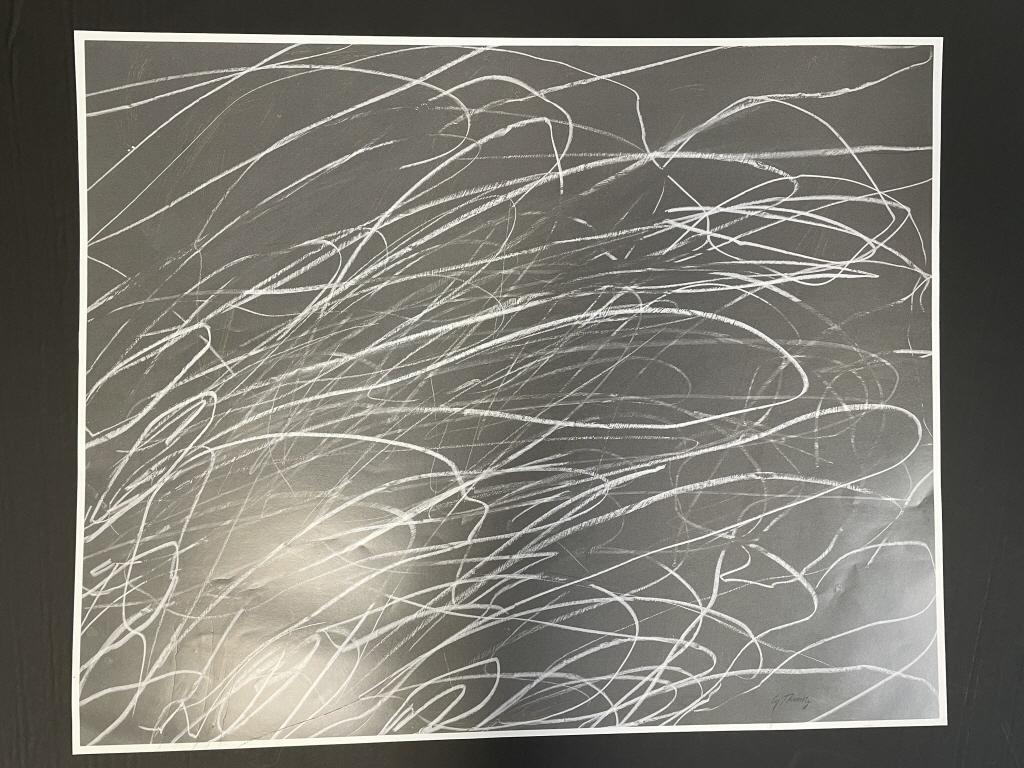 CY TWOMBLY UNTITLED LITHOGRAPH PRINT 26" (1 of 2)
