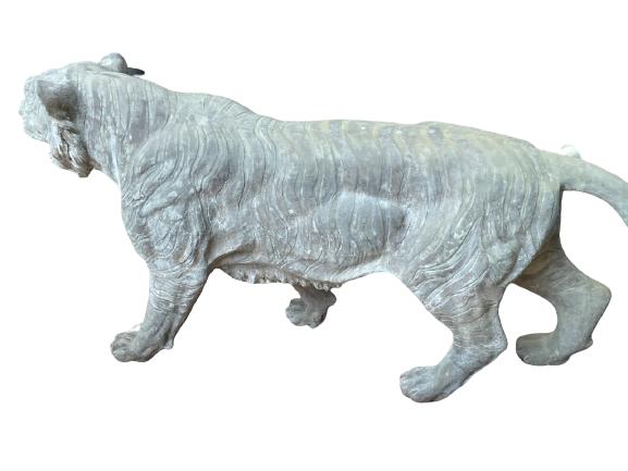LIFESIZE BRONZE TIGER STATUE 80" (1 of 6)