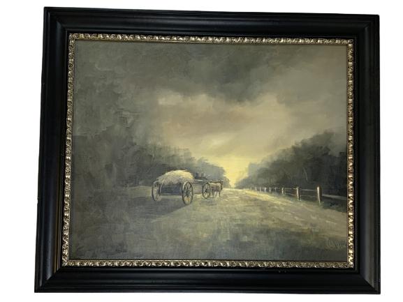 J.  WILSON ORIGINAL OIL PAINTING 35" (1 of 7)