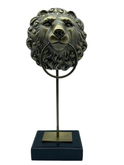MAITLAND SMITH BRONZE LION HEAD DOOR KNOCKER 19" (1 of 5)