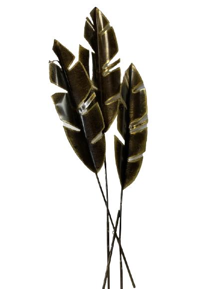 CURTIS JERE METAL PALM FROND WALL ART 58" (1 of 11)