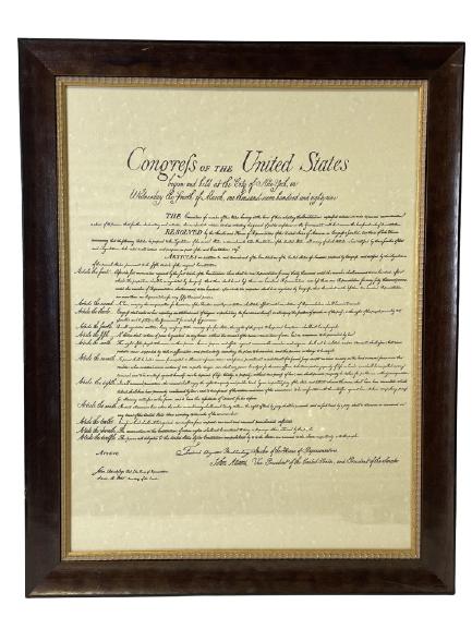 U.S. DECLARATION OF INDEPENDENCE FRAMED PRINT 26" (1 of 2)
