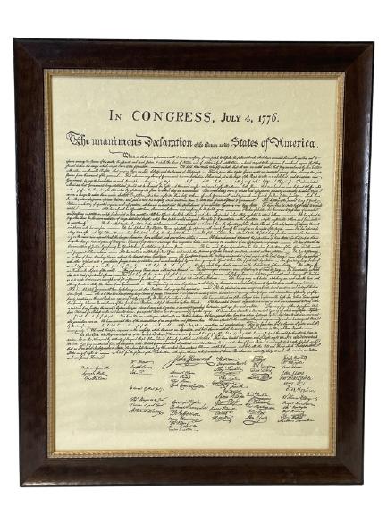 U.S. DECLARATION OF INDEPENDENCE FRAMED PRINT 26" (1 of 2)