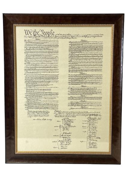 U.S. DECLARATION OF INDEPENDENCE FRAMED PRINT 26" (1 of 2)