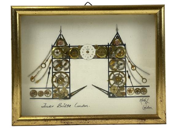 VTG L. KERSH "TOWER BRIDGE" HOROLOGICAL COLLAGE 9" (1 of 2)