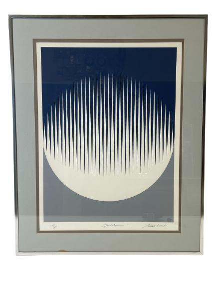 VINTAGE OP ART WOODWARD SERIGRAPH PRINT 30" (1 of 7)