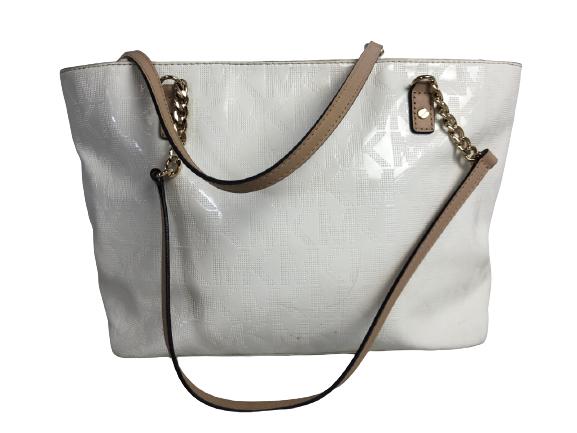 MK MICHAEL KORS WHITE PATENT MONOGRAM TOTEBAG (1 of 9)
