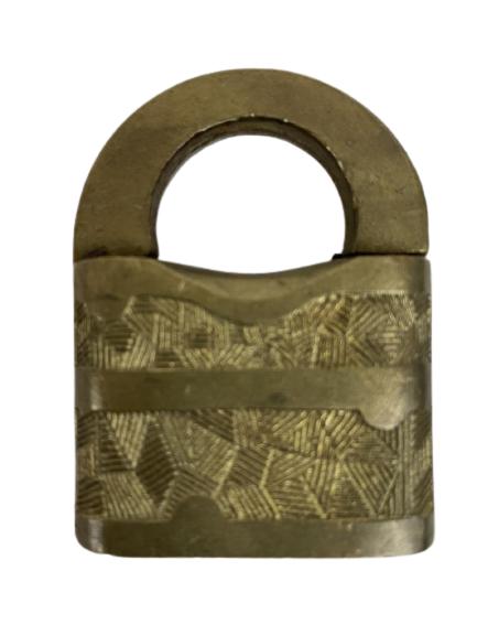 VINTAGE CLIMAX SOLID BRASS PADLOCK 4.5" (1 of 3)