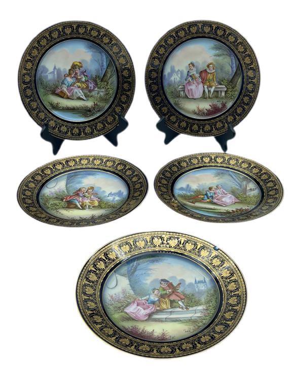 SET OF 5 SEVRES PLATE CHATEAU ES TULLERIES SV 1846 9.5" (1 of 11)