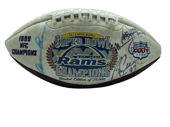 1999 CHAMPION ST. LOUIS RAMS AUTOGRAPHED FOOTBALL (1 of 5)