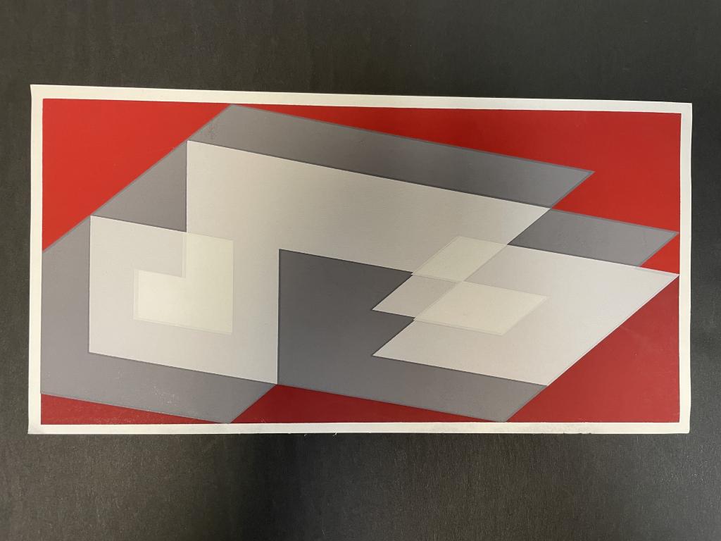 JOSEF ALBERS GEOMETRIC SERIGRAPH PRINT 8" (1 of 2)