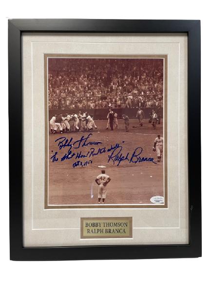 BOBBY THOMPSON RALPH BRANCA SIGNED PHOTO 10" (1 of 2)