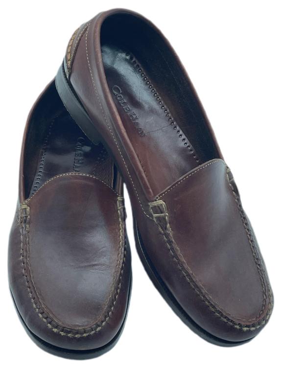 COLE HAAN MEN'S BROWN LEATHER LOAFERS SZ 10 (1 of 3)