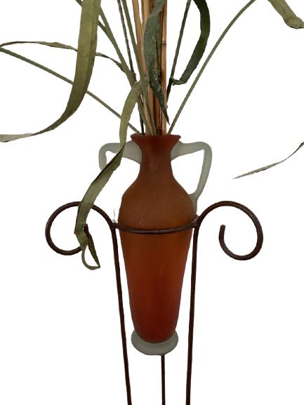 VTG FLOWER ARRANGEMENT & GLASS PLANTER VASE 47" (1 of 3)