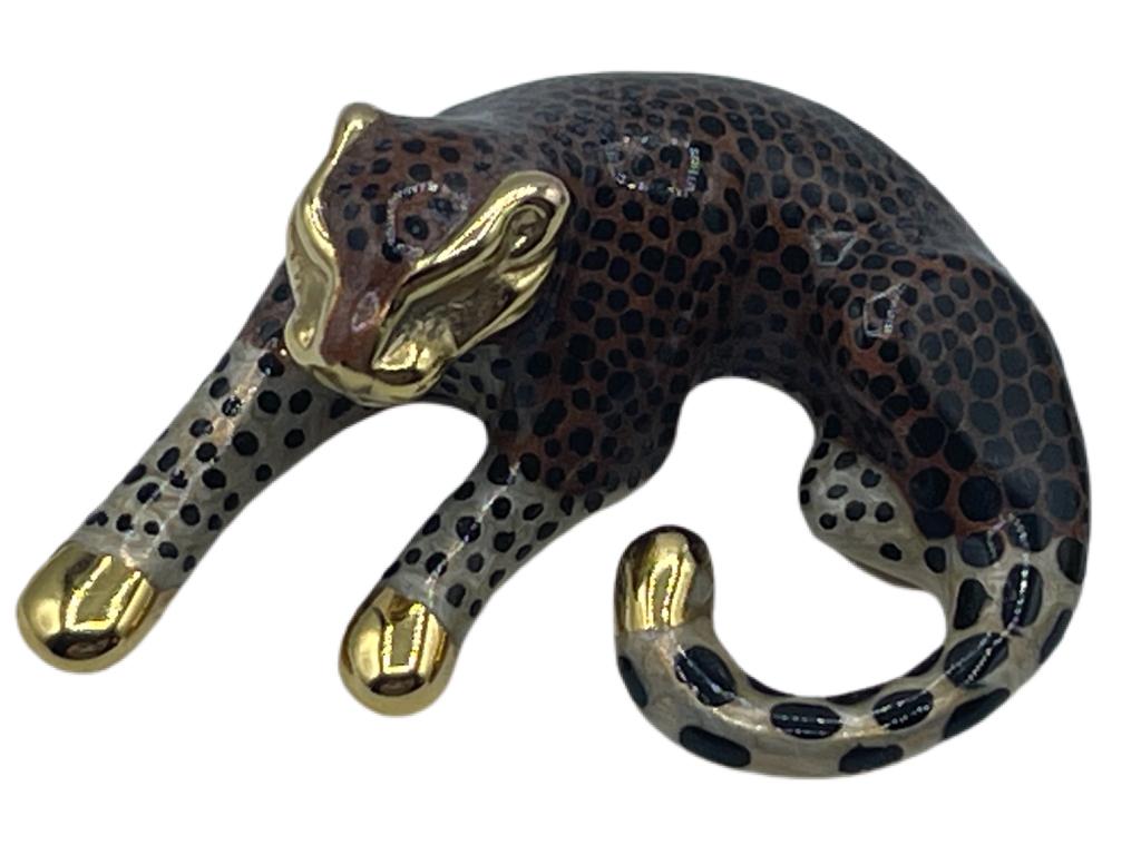 ENAMEL 14K GOLD LEOPARD SLIDE (1 of 8)